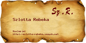 Szlotta Rebeka névjegykártya